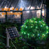 QITONG White Solar Fairy Lights Outdoor Waterproof, 2 Pack Each 33ft 100 LED Solar String Lights, 8 Modes Silver Wire Solar Christmas Twinkle Ligh...
