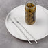 IMEEA Pickle Forks 8.85-Inch Long Handle Olive Fork Picks SUS304 Stainless Steel Pickle Forks for Jar, Set of 2...