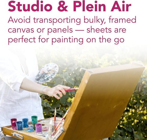 Strathmore 300 Series, Canvas Pad, 9x12 inch, 10 Sheets – Triple Primed, 100% Cotton Canvas, Plein Air Artists, Acrylic Paint and Oil Paint...