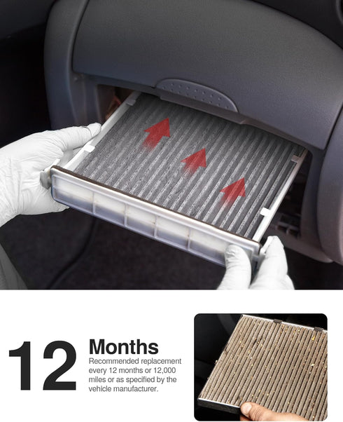 Puroma Cabin Air Filter with Activated Carbon, Replacement for CP134, CF10134, Honda & Acura, Civic, CR-V, Odyssey, CSX, ILX, MDX, RDX, AT134 (1 p...