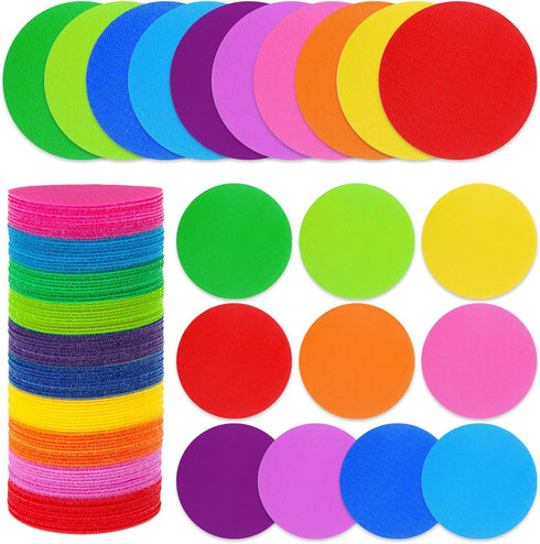 100 Pcs Carpet Spots Markers Carpet Circles Carpet Dots Markers for Kids Preshool Classroom Social Distancing, Carpet Floor Dots Carpet Markers fo...