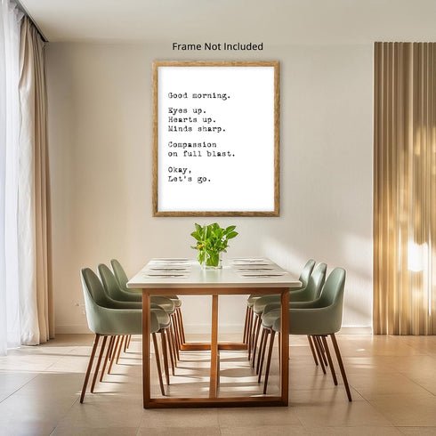 Posterizer 1 pcs-Good morning motivating quote poster-Motivational & Inspirational Art-Gift for Daughter, Son, Kids-Gift for Entrepreneurs - UNFRA...