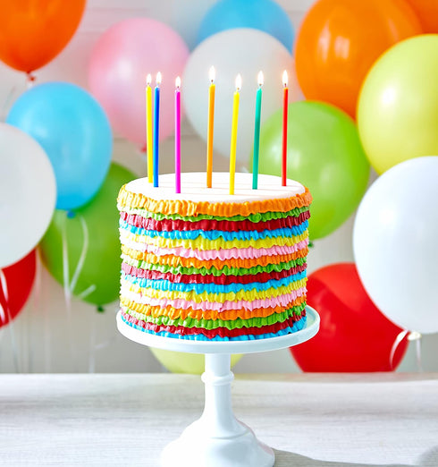 American Greetings Birthday Candles, Long Thin Multicolored (24-Count)...