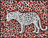 Posterizer 1 pcs- abstract leopard print with red background-Art for Animal Lovers-Abstract & Modern Art- Living Room Bedroom Decor- unframed wall...