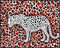 Posterizer 1 pcs- abstract leopard print with red background-Art for Animal Lovers-Abstract & Modern Art- Living Room Bedroom Decor- unframed wall...
