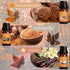 SALUBRITO Fall Essential Oils Set, Autumn Fragrance Oil for Diffuser, Candle Making, Aromatherapy Oils Gift - Cinnamon, Pumpkin Spice, Vanilla, Sn...
