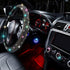 5 PCS Crystal Diamond Bling Steering Wheel Cover Car Rhinestone Sticker for Car Start Button Starter Ring Car Interior Accessories (Rainbow)...