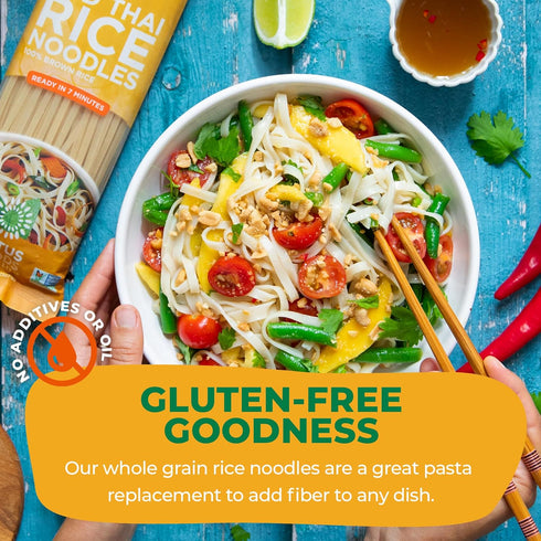 Lotus Foods Organic Brown Rice Pad Thai Noodles - Asian Style Noodles for Stir Fry, Gluten Free, Vegan, Whole Grain, Non GMO, Serve Hot or Cold - ...