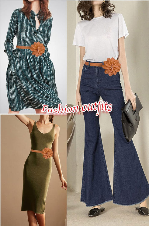 TeeYee Women Girls Big Decor Flower Waist Chain/Rope/Belt For Wedding Dress Female Waistband Skinny Belt...