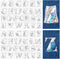 50 Pcs Water Soluble Hand Sewing Stabilizers Wash Away Stabilizer for Embroidery Fabric Embroidery Stabilizers with Boho Pattern for Embroidery Ha...
