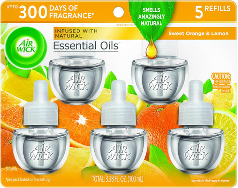 Air Wick Scented Oil - Refill Sweet Orange & Lemon 5 ct....