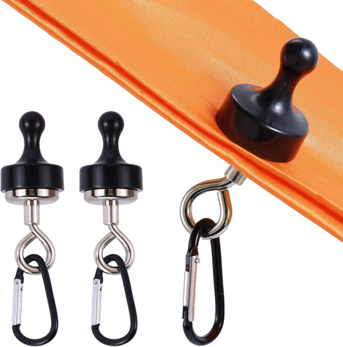 Magnetic Hooks for Canopy, Magnet Clip Hanger with Carabiner for Camping, Heavy Duty Earth Magnets, Cruise Hanging, Multifunctional Tent Canopy, S...