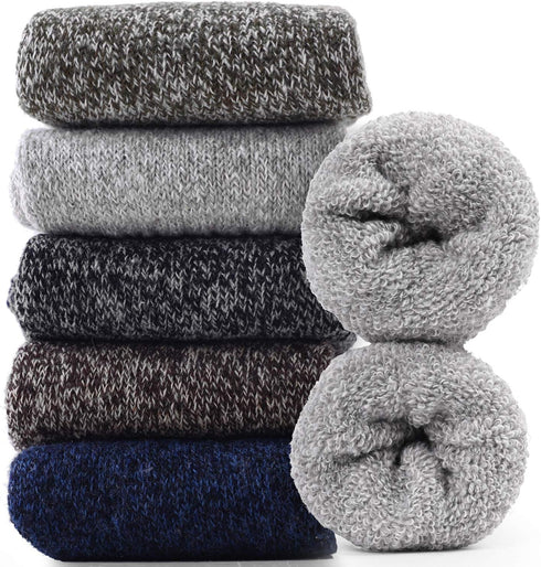 Jeasona Wool Hiking Socks for Women Warm Winter Thermal Thick Socks for Cold Weather Cozy Gifts for Women Mom 5 Pairs...