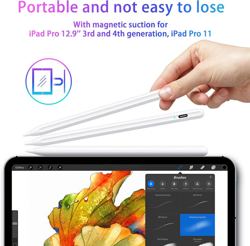 Stylus Pen, Active Stylus Pen Compatible for iOS and Android Touchscreens/Phones, Rechargeable Stylus Pen with Dual Touch Screen, Stylus Pencil fo...