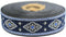 11 Yard Spool 0.98 inches Wide Navy Blue Renaissance Motive Ribbon European Ribbon Dog Colar Ribbons Sewing Jacquard Ribbon Trim 25905...