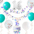 Iridescent Happy Birthday Banner Garland for Sweet 16 Decorations and Signs - 16th Birthday Party Sign for Sweet Sixteen Party Supplies...