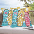 2 Pack Waterproof Summer Throw Pillow Covers 24x24 Inch Flip Flops Decor Tropical Beach Starfish Farmhouse Outdoor Decoration Pillow Cases Blue Oc...