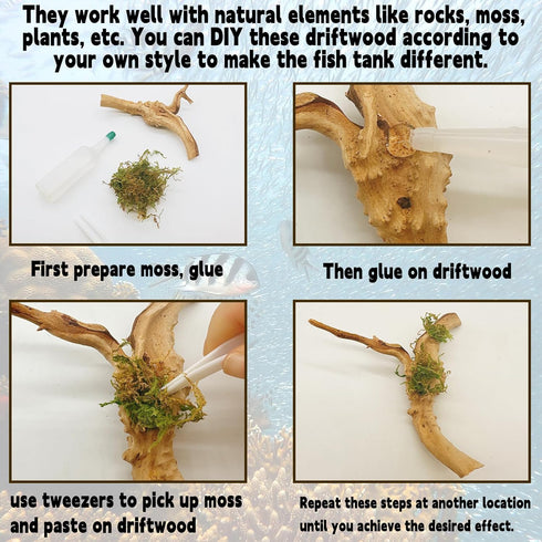 Hamiledyi 6 PCS Aquarium Driftwood Natural Spider Wood Branches Reptiles Aquarium Fish Tank Decoration Assorted(6 inch-8 inch)...