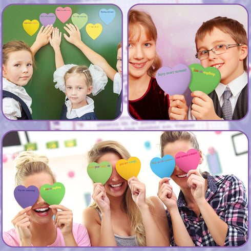 Teling 24 Pieces Inspirational Sticky Notes Graduation Gift Heart employee gifts Cute Sticky Note Pads Gifts for Reminder Work Studying 3x3 inch(V...