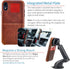 Dockem M1 Card Case for iPhone XR (6.1"): Slim Genuine Leather Wallet Case with Built-in Metal Plate for Magnetic Mounting and Lay-Flat Card Slot:...