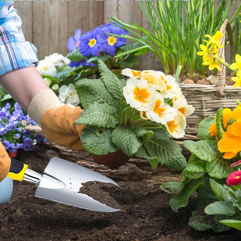 Garden Shovel Garden Hand Trowel, Heavy Duty Gardening Hand Tools with Ergonomic Handle, Rust Resistant Small Garden Spade for Diligent Farmer Soi...