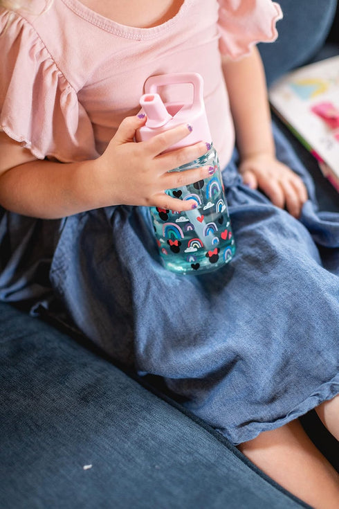 Simple Modern Disney Princess Kids Water Bottle Plastic BPA-Free Tritan Cup with Leak Proof Straw Lid | Reusable and Durable for Toddlers, Girls |...