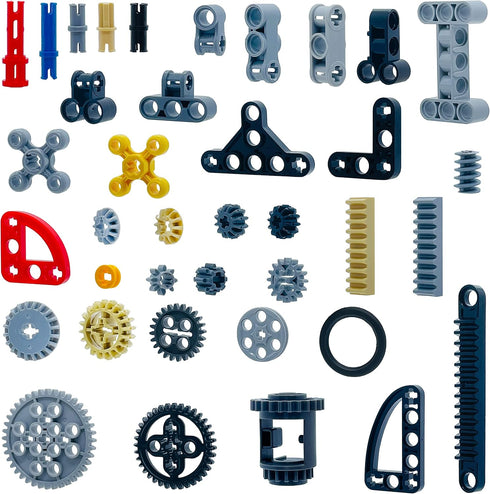 145 Pcs Building Blocks Parts Gear and Axle Set Connectors Wheels Liftarm Pins Accessories Brick Sets Toys Tight Fit with Major Brands…...
