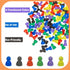 120 Pieces Game Pawns,Plastic Tokens Board Game Accessories,Multicolor Board Game Tokens with Portable Box(Translucent,6 Colors)...