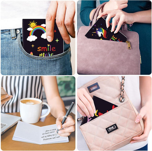 24 Pieces Inspirational Notepads Cute Mini Motivational Journal Notebook Small Pocket Lined Notebooks Positive Inspiring Notebook for Home and Off...