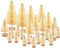 KUUQA 48 Pcs Mini Christmas Trees - Bottle Brush Tabletop Model for Decoration, DIY Room Decor, Diorama Models (White), Small Size...