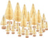 KUUQA 48 Pcs Mini Christmas Trees - Bottle Brush Tabletop Model for Decoration, DIY Room Decor, Diorama Models (White), Small Size...