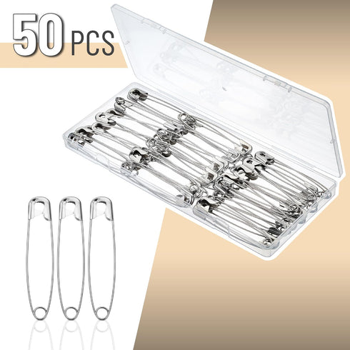 Mr. Pen- Safety Pins, 3 Inch, 50 Pack, Oversize Safety Pin, Large Safety Pins for Clothes, Oversized Safety Pins for Clothes, Large Safety Pins He...