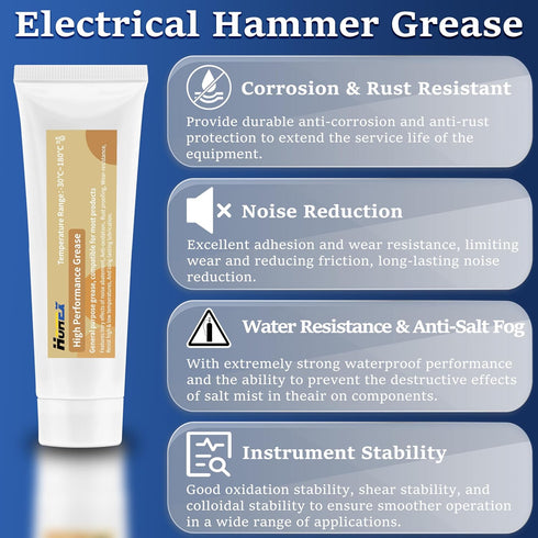 Horex Hammer Drill Grease 50g Electrical Power Tool Rotary Bit Lubricant Anti Seize Squeak Prevent Rust Rotary Accessories for Wrenches Angle Grin...