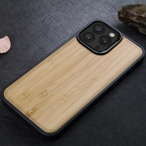 Natural Wood Case Compatible with iPhone 15 Pro Max Wood Cases Wooden Shockproof Protective Cover Unique Classy Vintage Slim Elegant Minimalist Th...