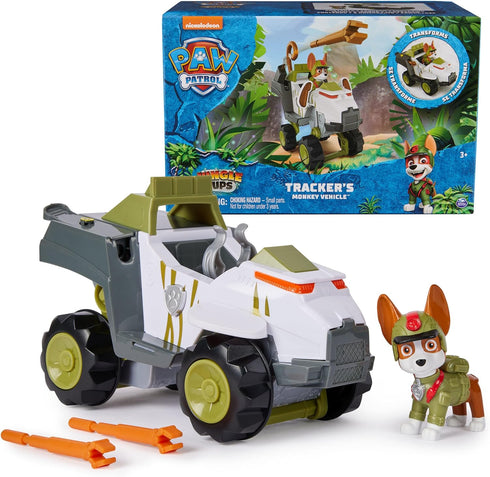 Paw Patrol Jungle Pups, Tracker’s Monkey Vehicle, Toy Truck with Collectible Action Figure, Kids Toys for Boys & Girls Ages 3 and Up...