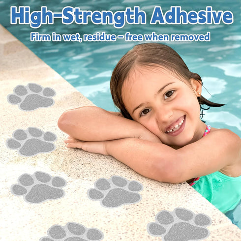20 PCS Original Non-Slip Bathtub Stickers, Large Safety Bathroom Tubs Showers Treads Adhesive Decals with Scraper...