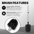 ToiletTree Products Toilet Brush with Lid - Sleek Toilet Bowl Brush and Holder - Toilet Scrubber Brush Set with Heavy-Weight Base - Lidded Toilet ...