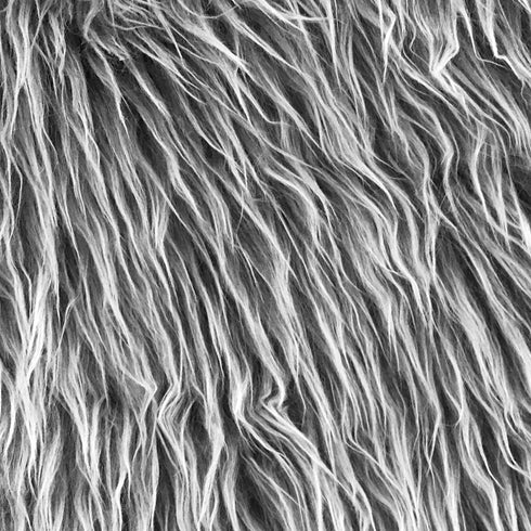 Faux Fur Fabric Square Patches for Crafts, Sewing, Costumes, Seat Pads (Grey Frost, 10 x 20 Inch)...