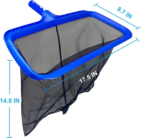 Pool Skimmer Net, Fine Mesh Pool Leaf Net with Durable Deep Net, Larger Capacity Leaf Skimmer Net for Pool Cleaning, Debris Pickup Removal, Easy S...