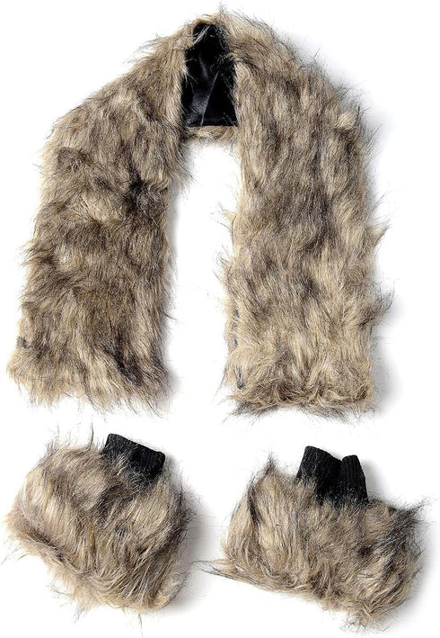 Shop LC Faux Fur Scarf for Women Neck Wrap with Boot Cuffs 100% Polyester Winter Accessories Birthday Gifts...