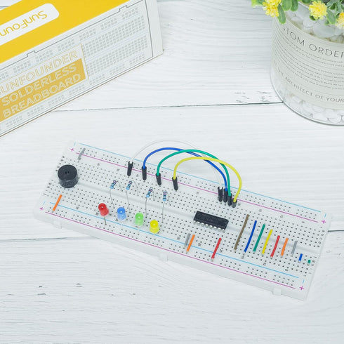 SunFounder 5PCS Breadboards Kit Include 3PCS 830 Point 2PCS 400 Point Solderless Breadboard Compatible for Arduino Proto Shield Distribution Conne...