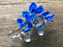 Garden Deco Glow in The Dark Blue Stegosaurus Hand Blown Art Glass Figurine Ornament Sculpture...