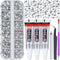 Audab B7000 Jewelry Adhesive Glue with Rhinestones for Crafts, 2100Pcs Flat Back Gems Crystal Rhinestones with Tweezer Dotting Tools Clear Glue fo...