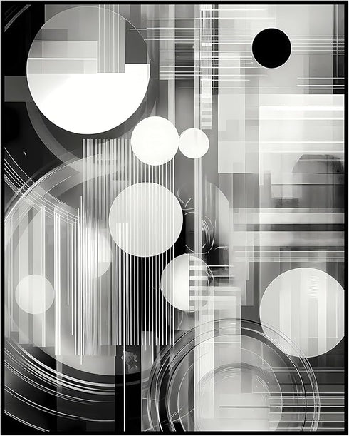 Posterizer 1 pcs-black and white surreal art-Abstract & Modern Art-Retro Art-Gift for Art Lovers- UNFRAMED Wall Art...