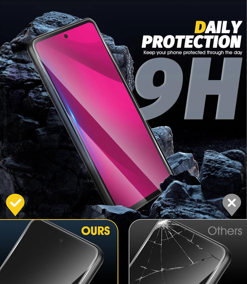 Orzero (4 Pack) Tempered Glass Screen Protector Compatible for T-Mobile REVVL 7 Pro 5G 6.78 inch, Protector De Pantalla 2.5D Arc Edges 9 Hardness ...