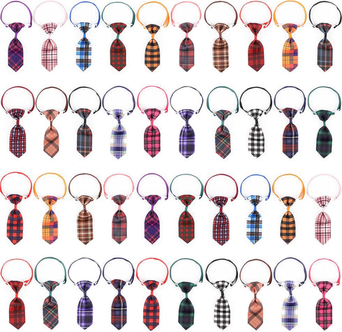 Segarty Small Dog Ties, 40 PCS Assorted Pattern Adjustable Pet Bow Ties for Small Dogs Bows Cats Grooming Bowties Puppy Neckties Festival Party Va...