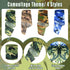 4Rolls 20 Yards Camouflage Print Wired Edge Ribbon, 2.5 Inch Wide Camo Polyester Ribbon for Gift Wrapping Wreaths Bow Making for Birthday Retireme...