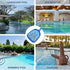 tuphen Pool Leaf Skimmer Net Cleaner - 3 Section Telescopic Pole Fine Mesh Deepwater Net Cleaning Leaves and Debris Pond Net...