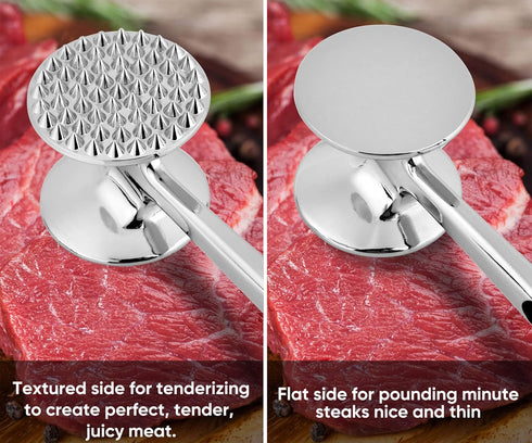 Aliglow Meat Tenderizer Hammer Tool Mallet Pounder for Kitchen Tenderizing Steak Beef Poultry,Heavy Duty Dual-Sided Tenderiser with Soft Grip Hand...