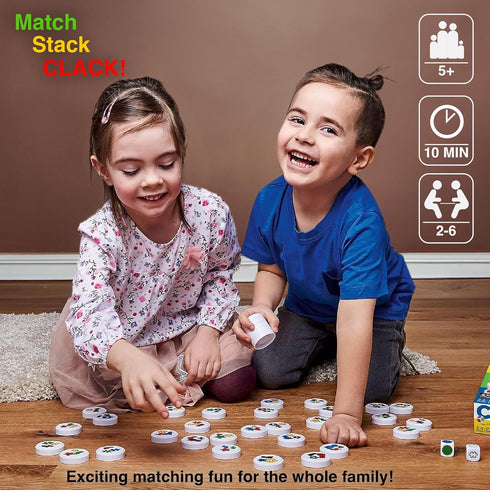 AMIGO Games Clack! Categories - Exciting Kids Magnetic Stacking Game for 2-8 players Ages 7+ | Fun, Educational, & Fast-Paced Family Game...